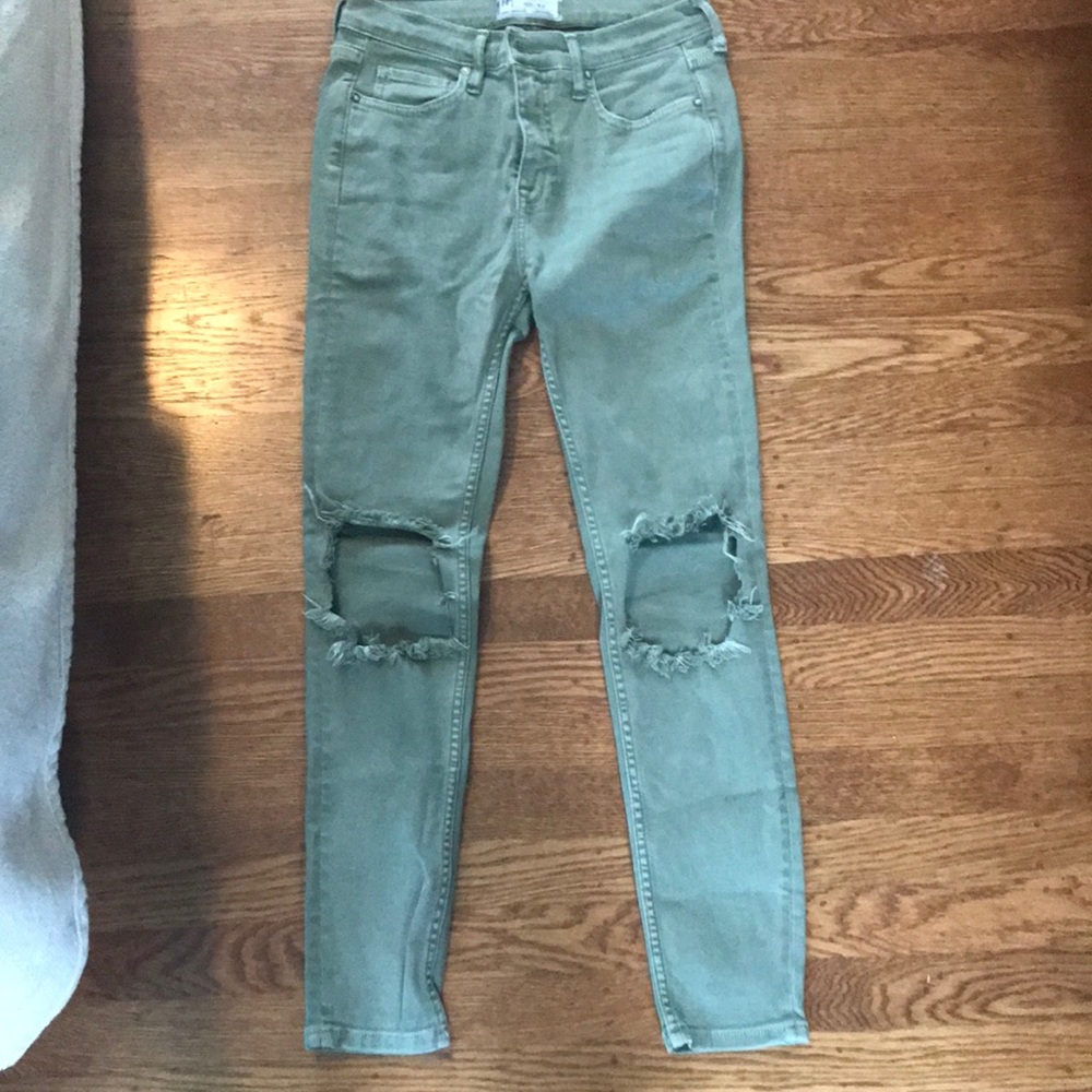 Green jeans